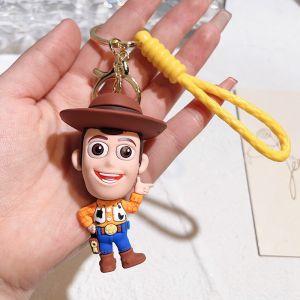 Bandai | 1 Pc Keychain Toy Story 5 Action Figures Woody Buzz Lightyear Jessie Camera Computer PVC Model Collection Gift Toy