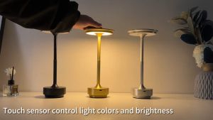 Touch-Controlled Desk Lamp with 3 Color Temperatures USB Charging Dimmable Touch Control Metal Lamp Desk Light for Office
