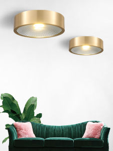 Full Copper Mounted Downlight round Luxury Spotlight Nordic Bedroom Entrance Balcony Hallway Ceiling Light Passage Lamp