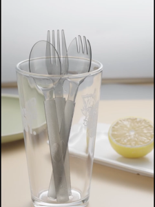 Disposable Tableware Set with Non-Slip Frosted Handles and Thickened Plastic 50pcs Spoon and Fork