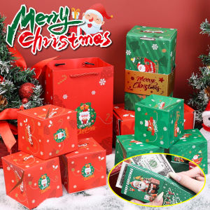 Christmas Pop-Up Gift Box 6/10Boxes Surprise Jumping Mechanism DIY Present for Xmas Eve Large Size Envelope Surprise Gift Box