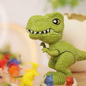 (Exquisite Gift Box Packaging) Childrens Puzzle Dinosaur Egg Toy Simulated Animal Model Rail Car 3-6 Year Old Boy Dinosaur Toy Childrens Gift Birthday Christmas Gift