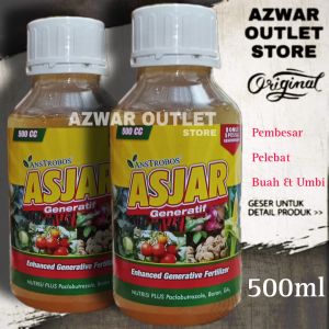 PUPUK nutrisi ASJAR generatif untuk Tanaman + Paklobutrazol + Boron + GA