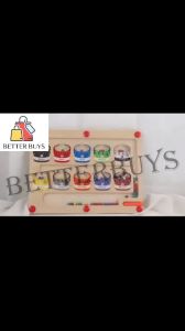 BETTER BUYS Magnetic color & number maze Color Sorting Board and Number Maze Wooden Magnetic Counting Arithmetic Toys