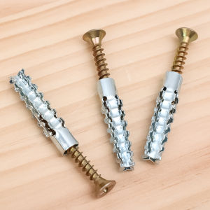 50PCS Metal Serrated Expansion Screws Solid Serrated Thickened Wall Anchor Expansion Bolts Home Improvement Accessories