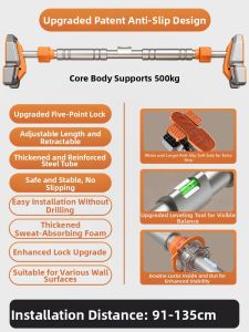 XTEP | Indoor No-drill Pull-up Bar Wall Door Frame