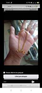 gelang tangan dewasa titanium gold