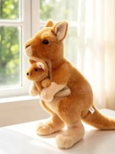 30cm Australia Kangaroo Plush Lively Baby&Mom Warm Doll Standing Posture High Quality Gifts For Friends