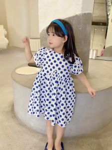 ชุด WANDER เสื้อผ้าเด็กผญ ดีไซน์แขนพองลายจุดสุด ชุดเจ้าหญิง 2384