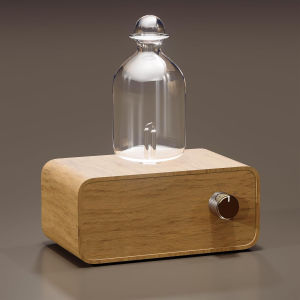 Rechargeable Essential Oil Diffuser Waterless Nebulizing Diffuser Electric Smell for Home Office Wood and Glass Aroma Diffuser