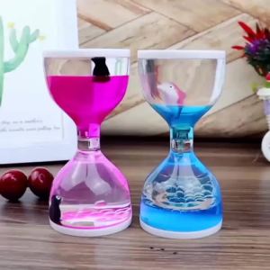 Liquid Hourglass Sand Timer Relief Stress Lovely Satisfying Sensory Oil Drop Timer Oil Hourglass Christmas Gifts Hour Glass