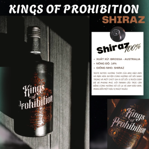 Rượu vang đỏ Úc King of Prohibition Shiraz – Nồng độ 14% Alc 750ml - Nhập khẩu Chính Hãng