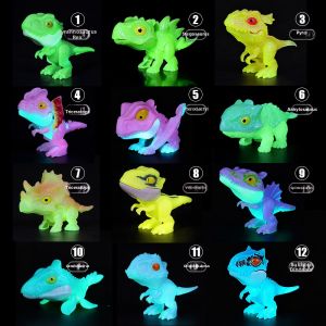 Glow-in-the-Dark Children Dinosaur Toy with Movable Joints