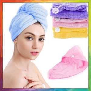 Luck Handuk Keramas Pengering Rambut Microfiber