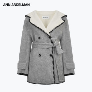 ANN ANDELMAN | Hooded Double-Faced Coat Womens Midi Length