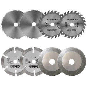 4/8pcs 75mm 3" Carbide Circular Saw Blade Wood Cutting Dics Stone Cutting Disc Glass Cutting Disc For Angle Grinder Attachment
