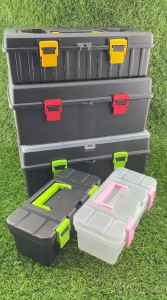 MYDIYHOMEDEPOT - 10 INCH 14 INCH 15 INCH QUALITY PLASTIC TOOL BOX HARDWARE STORAGE BOX PVC TOOL BOX PORTABLE BOX