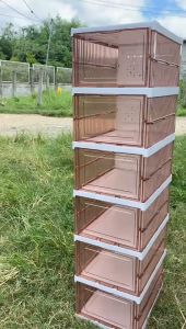 Multi-Layers Foldable Shoes Rack Big Size Multifunctional Shoe Storage Box Installation-Free Foldable Transparent Stackable Shoes Rack