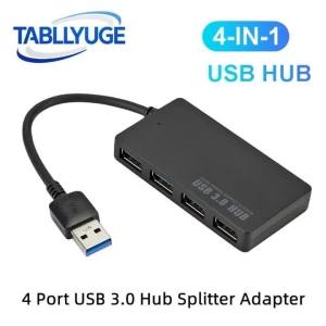 TABLLYUGE 4 Port HUB USB 3.0/2.0 HUB Multiport USB Splitter 4 Port USB HUB Adapter Expander Splitter for Notebook Laptop PC
