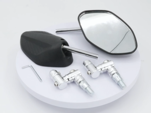 Rearview Mirror Glass 360 Rotating Leg CNC Stainless Steel Aluminum for Honda Yamaha 10mm Pore Solid