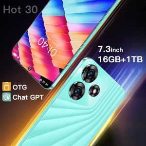 Hot 30 NEW 5g Smartphone 7.3-inch Ultra Clear Screen Memory 16GB +1TB Android 13.0 System Battery 7800Mah