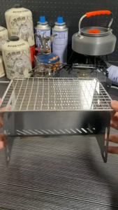 Bếp Nướng Than Gấp Gọn Inox - Lò Nướng BBQ Ngoài Trời Mini Tiện Lợi