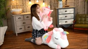 Unicorn Plush Toy Doll/Birthday Gift Soft Material Pillow/Anak patung