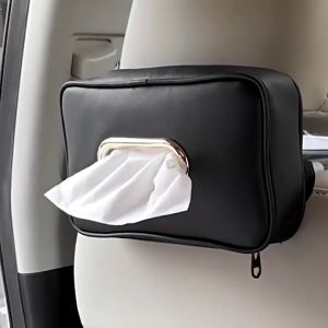 Universal Car Leather Tissue Box Holder Rear Seat Kotak Kertas Tisu Belakang Kereta Belakang