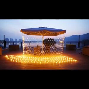 3mx2m 2mx2m 1.5mX1.5m Christmas Garlands LED String Christmas Net Light Fairy Xmas Party Garden Wedding Decoration Curtain Light