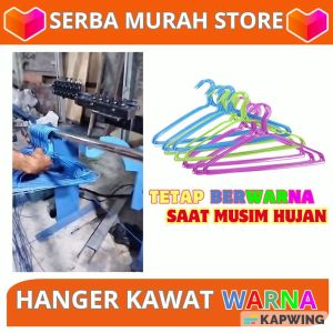 Serba Murah Store - Hanger Kawat Warna Isi 20pcs Stainless Anti Karat Murah Meriah Tebal dan Kuat