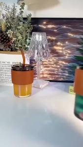 Glass Straw Cup Transparent Cold Coffee Cup with Lid 450ml Water Milk Tea Cup Water Bottles with Non-slip Insulation