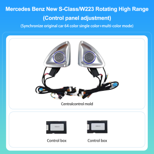Ezonetronics | Ezonetronics Fits Mercedes W222 W223 S 1:1 OEM 4D Rotating Tweeter Ambient Light Plug Play No Flashing Screen Control