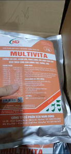 MULTIVITA- Vitamin tổng hợp cho vật nuôi. Kích thíc thèm ăn chống còi cọc chậm lớn tăng lực tănggf đê kháng. Dạng bột uống