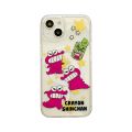 Cute Crayon Shinchan Magnetic Stand Phone Case Acrylic Full Cover Apple Max iPhone 14 New Model 15 Unique 12 Unisex 13 Anti-Fall 11 Hard 16 Pro. 