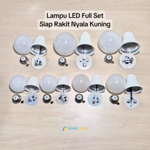 Paket Lampu LED Nyala Kuning Siap Rakit 5 7 9 12 15 18 20 Watt Full 1 Set