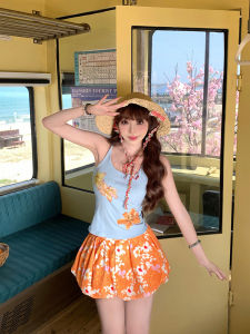 American Style Workwear Tank Top Women Summer 2025 New Slim Fit Short Sweet Style Printed Inner Wear Outer Wear