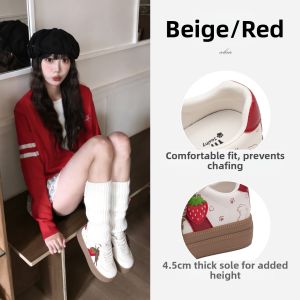 Josiny | Red Thick-Sole Training Shoes for Women