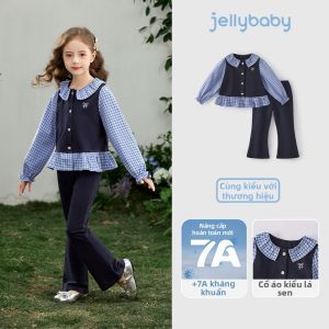 Jelly Baby | Bộ Áo Cardigan Mở và Quần Chuông Phong Cách Học Đường Mùa Thu