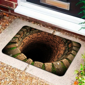 VIKAMA 3D Cave Adventure Rug: Comfortable Non-Slip Entryway Mat for Hallways Living Room and Sofas—Home Decor