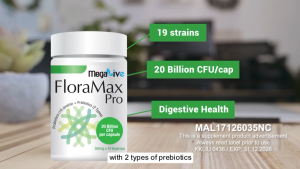 MEGALIVE FloraMax Pro (45s) | 19-Strain Probiotics + Prebiotics 20 Billion CFU