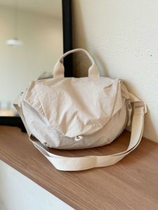 กระเป๋าผ้าใบยูนิฟอร์มโยคะ Lulu Summer Magnetic Nylon Yoga Handbag Single Shoulder Crossbody Bag Sport Fitness Canvas Mini Bag