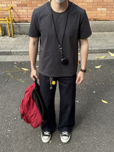 เสื้อยืดคอกลมแขนสั้นทรงหลวมสไตล์อเมริกันพื้นฐานสำหรับฤดูร้อน ทรงเข้ารูป ทรงเข้ารูป สำหรับผู้ชายและผู้หญิง