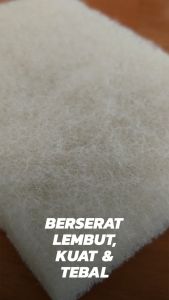 Ezclean White Pad Sikat Serat Sikat Anti Gores Sikat Kaca Sikat Stainless Sikat Sintetis Sikat Putih Halus Sikat Untuk Plastik Melamin Marmer Granit