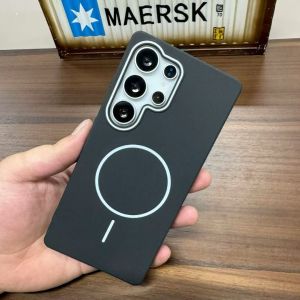 Matte Silicone Magnetic Wireless Charging Case For Samsung Galaxy S25 Edag S24 Plus S23 FE S22 S26 Ultra Soft Shockproof Cover