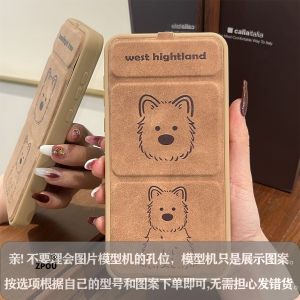 ZPOU Huawei Mate60 Pro+ Phone Case New Magnetic Flip Cover Stand Cute Dog Cartoon Leather Full Protection P60 pro Womens Style