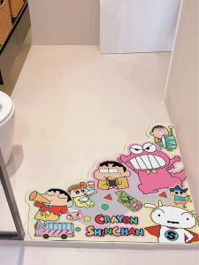 Thảm Phòng Tắm Hoạt Hình Nhanh Khô Chống Trượt Bằng Đất Sét Giặt Thảm Phòng Tắm Chống Thấm Nước Thảm Phòng Tắm Bằng Vật Liệu Mềm