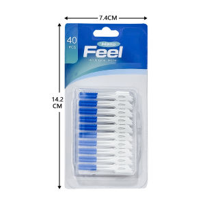 40 Pcs/Pack Dental Floss Picks Soft Silicone Interdental Brush Braces Brush Floss Pick for Teeth Disposable interdental Brush