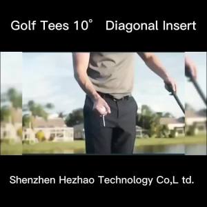 10° Diagonal Insert Golf Ball Tee 5-Color Boxed Rhombic Golf Ball Holder Reduces Rotation Increases Distance Speed Golf Tees