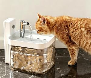 HIPIPET 1500ML Wireless induction water fountain Pet water fountain Cat water dispenser Dog water bowl Smart pet water fountain Filtered pet water fountain No wet mouth design waterer Pet water bowl for cats and dogs