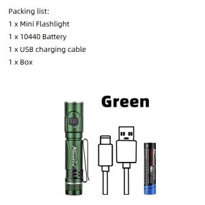 EDC Mini High Bright Pen Flashlight USB Rechargeable Magnet Small Pocket Torch Outdoor Camping Hiking Emergency Lighting Light